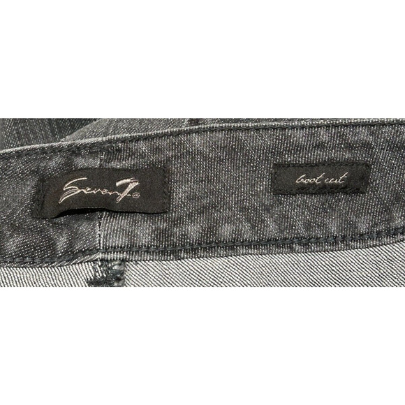 Seven 7 Jeans Womens 4 Dark Gray Measures 29X30 Mid Rise Bootcut Stretch - Picture 5 of 8
